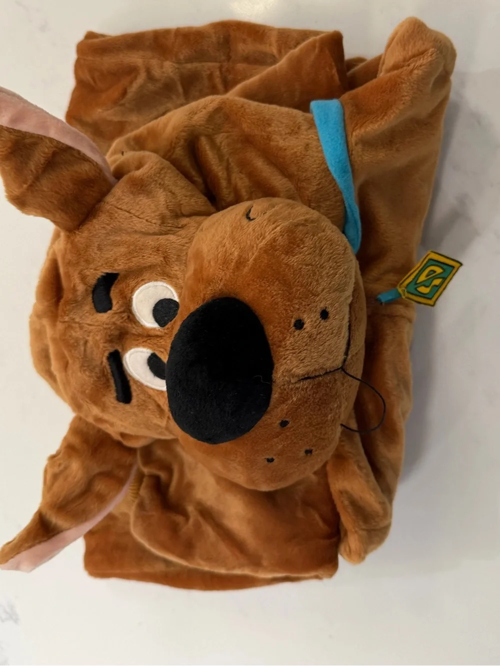 Cartoon Network Scooby-Doo Brown Plush Hooded Kids One-Piece